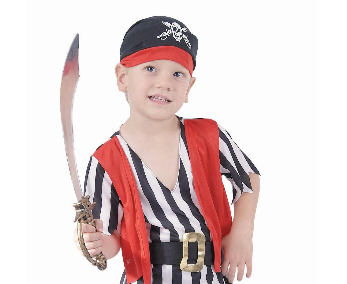 Role play-set for child Striped Pirate (shirt with vest, pants, belt, bandanna), size 92/104 cm